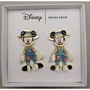 Disney x‎ Baublebar Mickey Mouse Scarecrow Halloween Dangle Earrings Fall